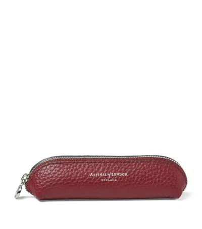 Aspinal Of London Leather Baby Pen Case In Red