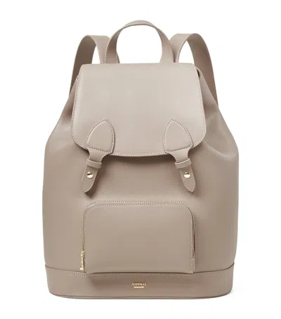 Aspinal Of London Leather Backpack In Neutral