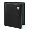 Aspinal Of London Leather Bi-fold Wallet In Black