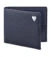 Aspinal Of London Leather Bifold Coin Wallet In Navy