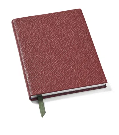 Aspinal Of London Leather Bound A5 Notebook In Brown