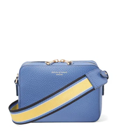 Aspinal Of London Leather Camera Bag In Blue