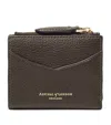 Aspinal Of London Womens Darkbrown Hudson Multi-use Pebbled-leather Card Holder In Brown