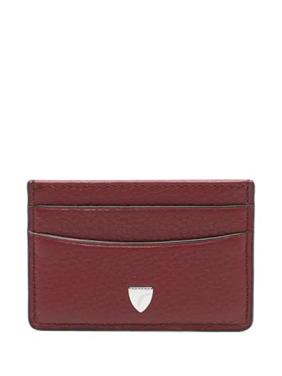 Aspinal Of London Leather Cardholder In Red