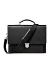 Aspinal Of London City Laptop Leather Briefcase In Black