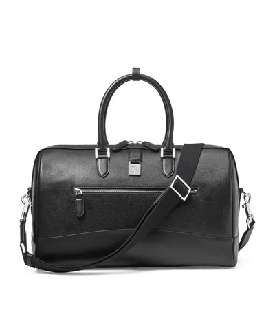 Aspinal Of London Leather Connaught Holdall In Black
