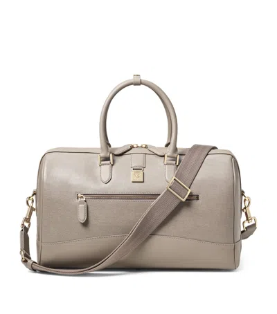 Aspinal Of London Leather Connaught Holdall In Neutral
