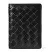 Aspinal Of London Black Double Fold Leather Card Holder In Black
