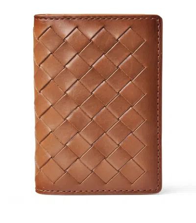 Aspinal Of London Leather Double Fold Card Holder In Brown