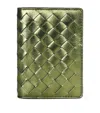 Aspinal Of London Leather Double Fold Card Holder In Green