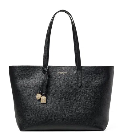 Aspinal Of London Leather East West Tote Bag In Black