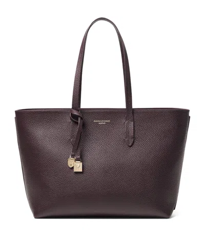 Aspinal Of London Leather East West Tote Bag In Orange