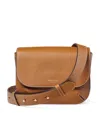 Aspinal Of London Womens Tan Ella Logo-print Grained-leather Cross-body Bag In Brown