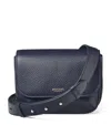 Aspinal Of London Womens Navy Ella Logo-embossed Leather Cross-body Bag In Navy