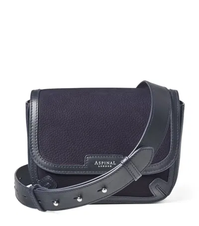 Aspinal Of London Leather Ella Cross-body Bag In Navy