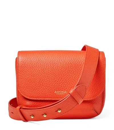 Aspinal Of London Leather Ella Cross-body Bag In Orange