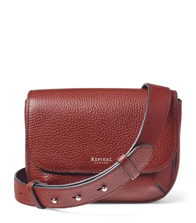Aspinal Of London Womens Merlot Ella Logo-print Leather Cross-body Bag