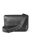 Aspinal Of London Womens Black Ella Logo-embossed Leather Cross-body Bag In Black