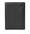 Aspinal Of London Leather Folded Card Holder In Black