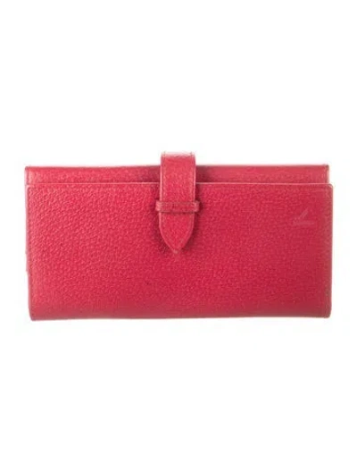 Pre-owned Aspinal Of London Leather French Purse In Red