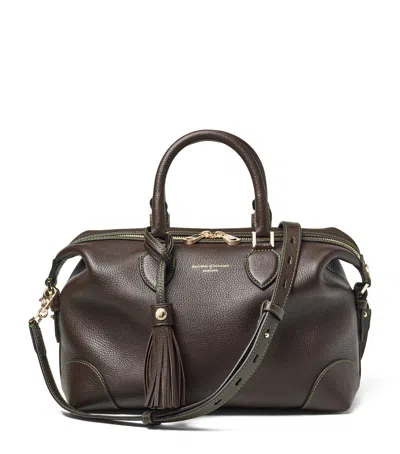 Aspinal Of London Leather Hudson Bowling Bag In Brown