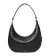 Aspinal Of London Leather Hudson Crescent Cross-body Bag In Black