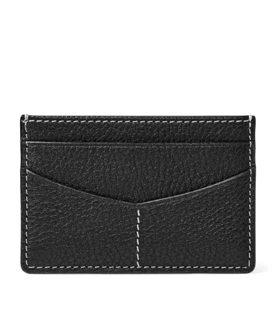 Aspinal Of London Leather Hudson Slim Card Holder In Black