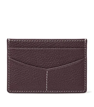 Aspinal Of London Leather Hudson Slim Card Holder In Burgundy