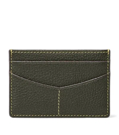 Aspinal Of London Leather Hudson Slim Card Holder In Green