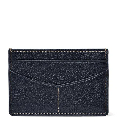 Aspinal Of London Leather Hudson Slim Card Holder In Navy