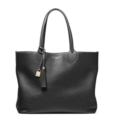 Aspinal Of London Womens Black Hudson Oversized Leather Tote Bag