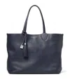 Aspinal Of London Leather Hudson Tote Bag In Navy