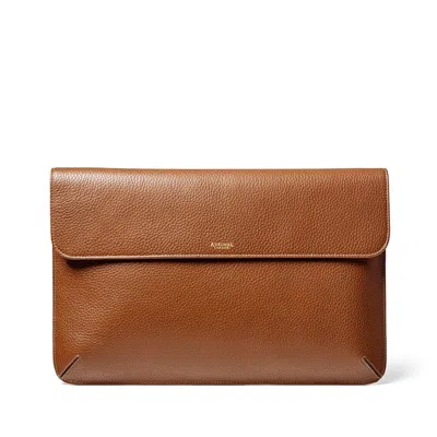 Aspinal Of London Leather Laptop Case In Brown