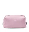 Aspinal Of London Leather London Make-up Bag In Purple