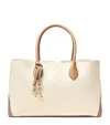 Aspinal Of London Womens Taupe London Logo-print Leather Tote Bag