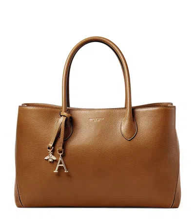 ASPINAL OF LONDON LEATHER LONDON TOTE BAG