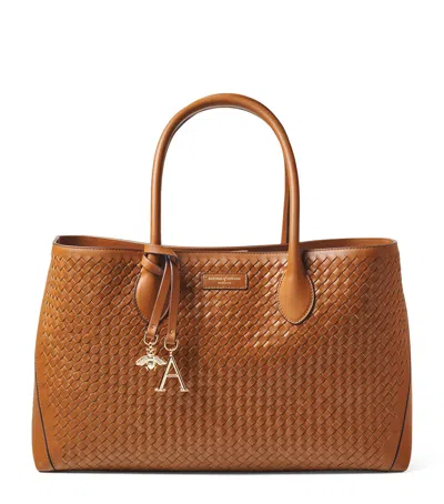 ASPINAL OF LONDON LEATHER LONDON TOTE BAG