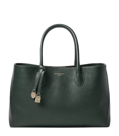 Aspinal Of London Leather London Tote Bag In Green