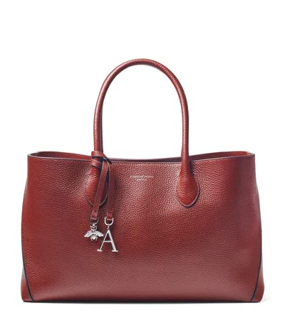 Aspinal Of London Leather London Tote Bag In Red
