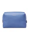 Aspinal Of London Leather London Wash Bag In Capri Blue