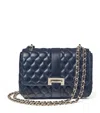 Aspinal Of London Womens Navy Lottie Branded-hardware Quilted Leather Shoulder Bag In Navy