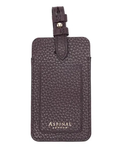 Aspinal Of London Leather Luggage Tag In Brown