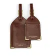 Aspinal Of London Leather Luggage Tags In Brown