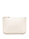 Aspinal Of London Ella Leather Clutch Bag In White