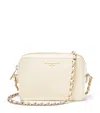 Aspinal Of London Ivory Milly Logo-print Grained-leather Cross-body Bag In Neutral