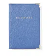 Aspinal Of London Leather Passport Cover In Blue