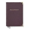 Aspinal Of London Leather Passport Cover In Purple