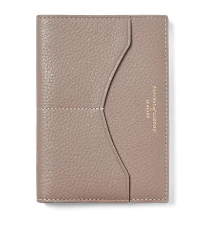 Aspinal Of London Leather Passport Holder In Neutral