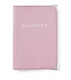Aspinal Of London Leather Passport Holder In Purple