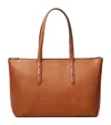 Aspinal Of London Leather Regent Tote Bag In Brown